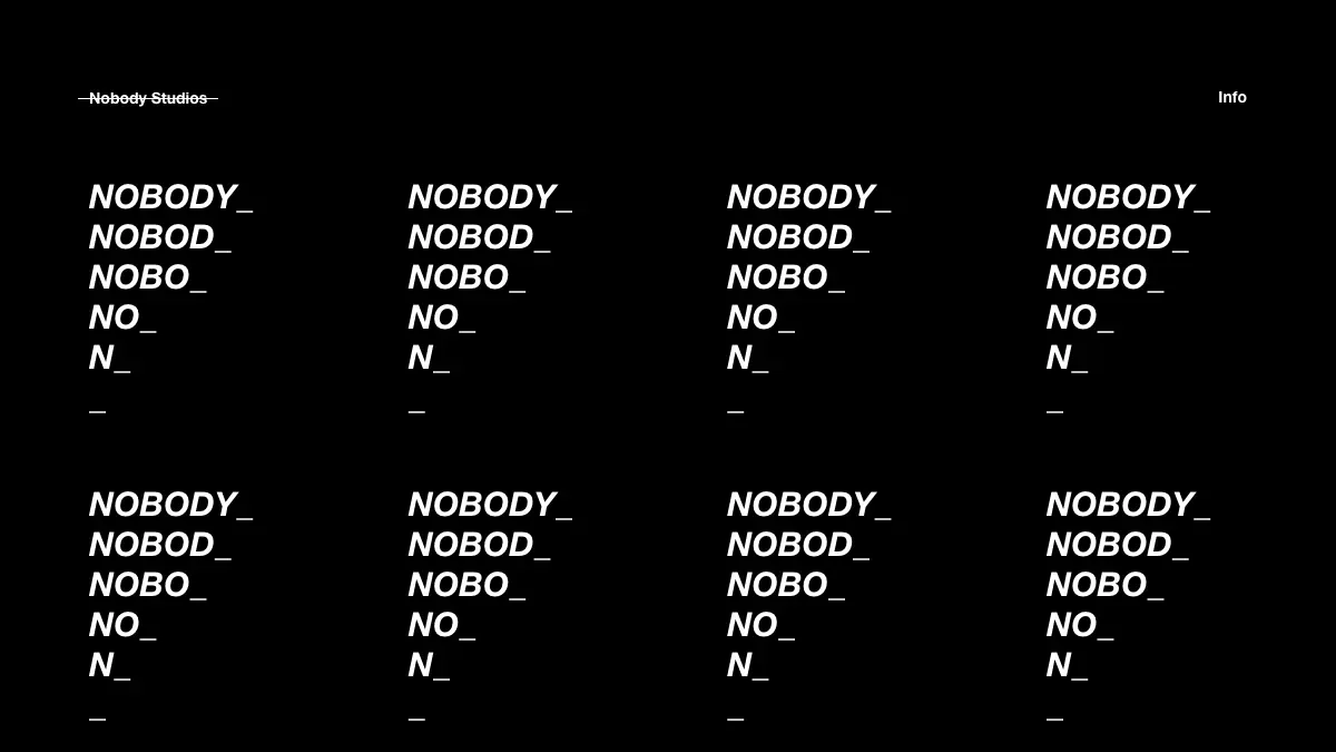 Nobody Studios – Digitally Driven Design and Brandingのアイキャッチ画像