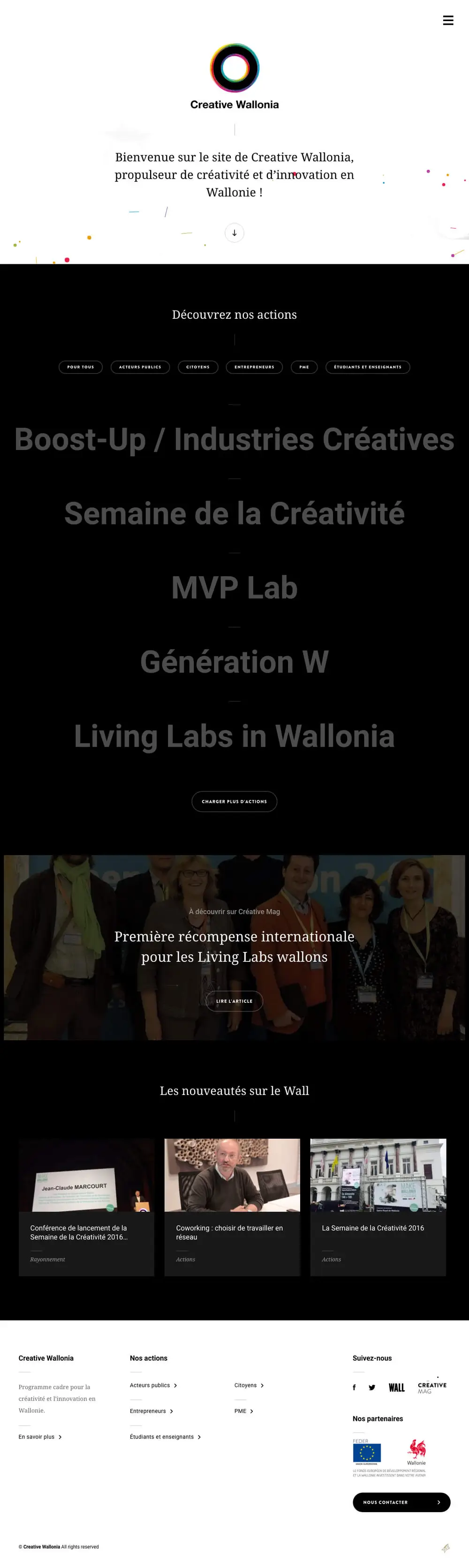 Creative Wallonia – Nos actions overview image
