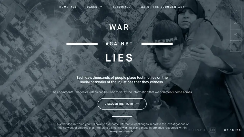 War Against Lies – RTVE.es Lab Webdoc and En Portadaのアイキャッチ画像