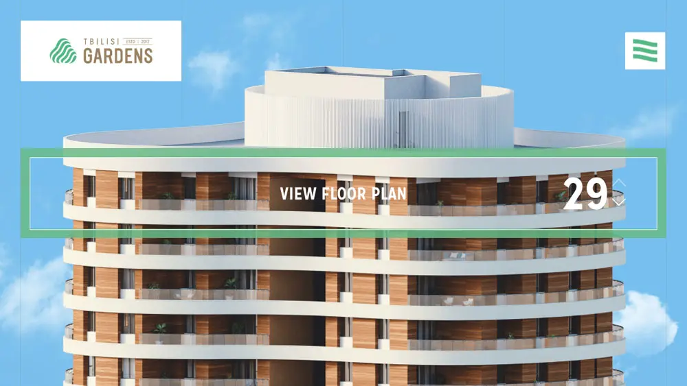 Tbilisi Gardens – Designer Apartments in the Middle of a Parkのアイキャッチ画像