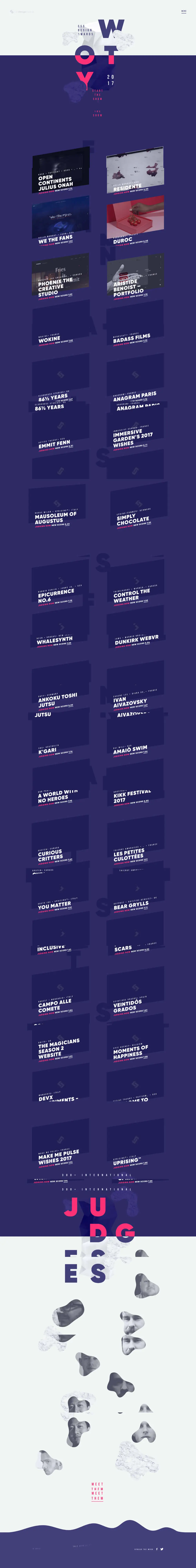 Website of the Year 2017 – CSS Design Awards overview image