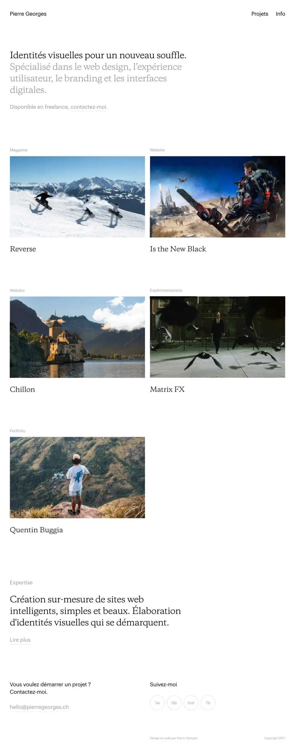 Pierre Georges – Portfolio overview image
