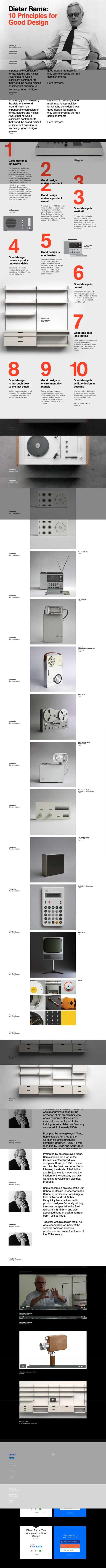 ‘Dieter Rams: Ten Principles For Good Design’ by Shuffle | Readymag overview image