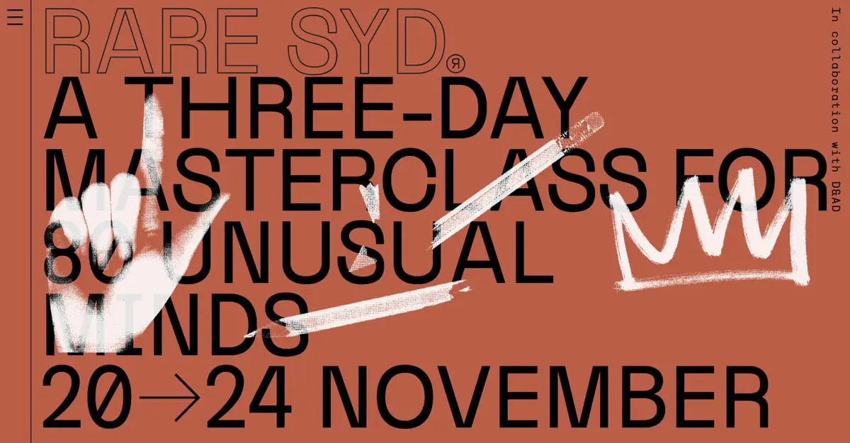 RARE SYD — A four day masterclass for 80 unusual mindsのアイキャッチ画像