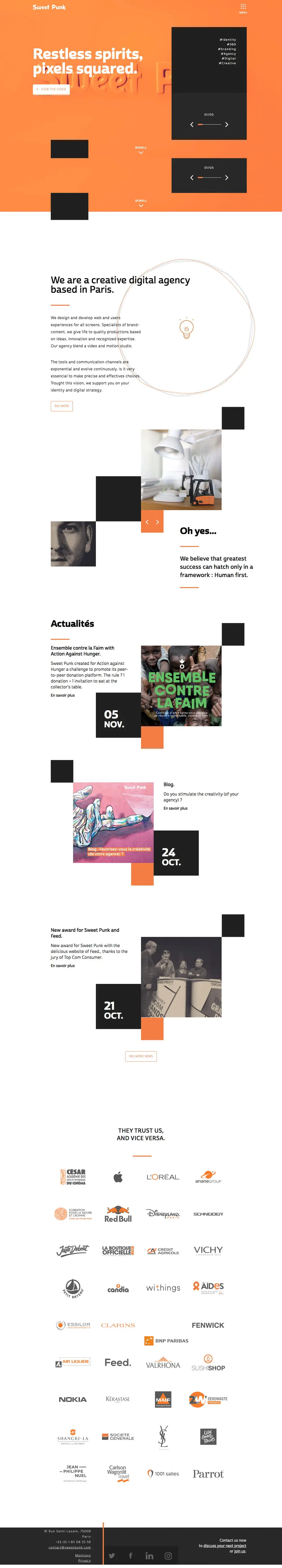 Digital and creative agency in Paris | Sweet Punk overview image