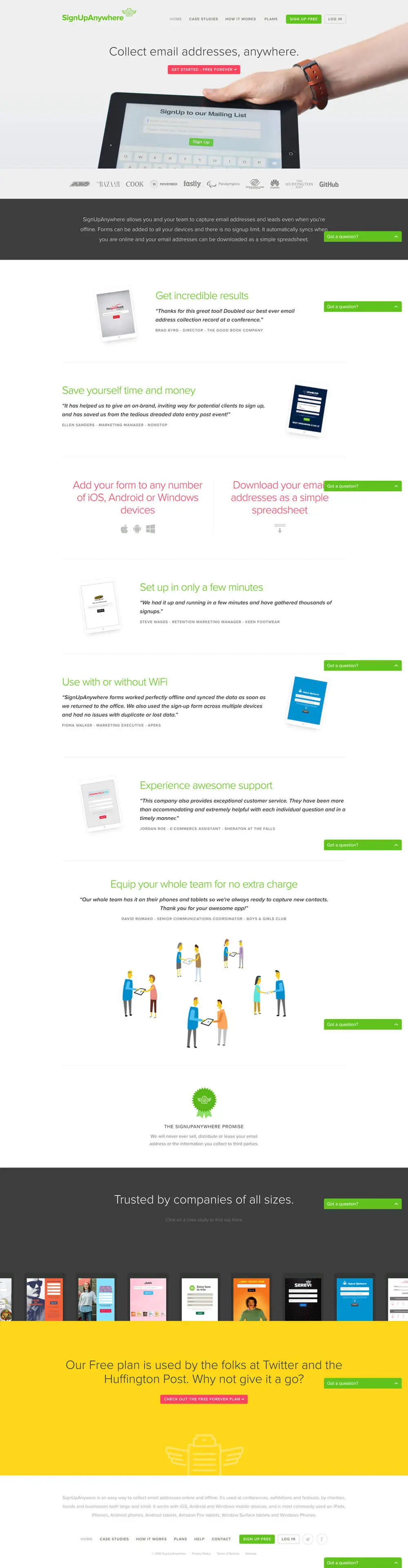 Collect email addresses | SignUpAnywhere overview image