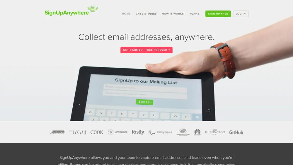 Collect email addresses | SignUpAnywhereのアイキャッチ画像