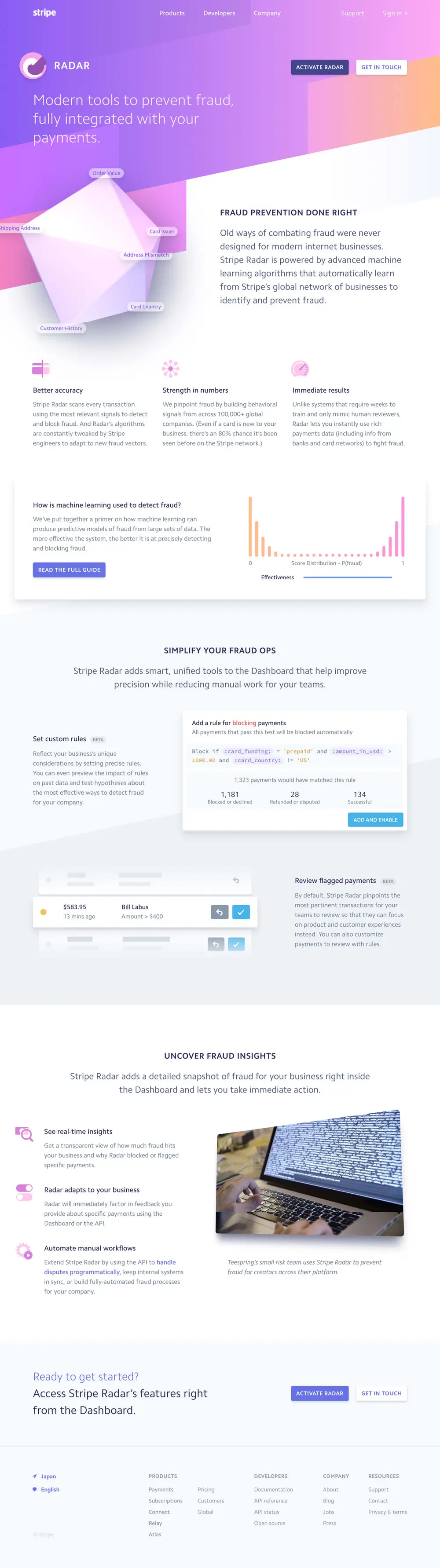 Stripe: Radar overview image