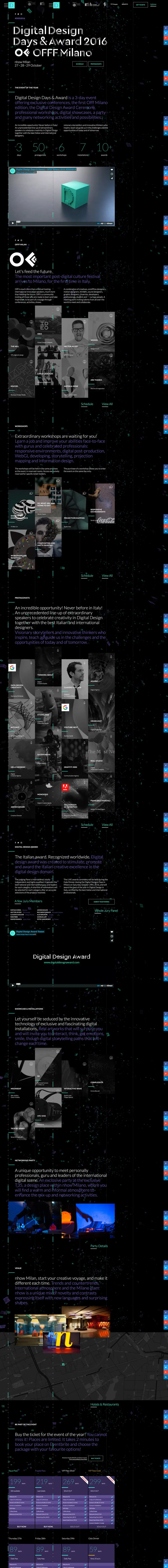Digital Design Days & Award + Offf Italia Milan 27 28 29 October 2016 overview image