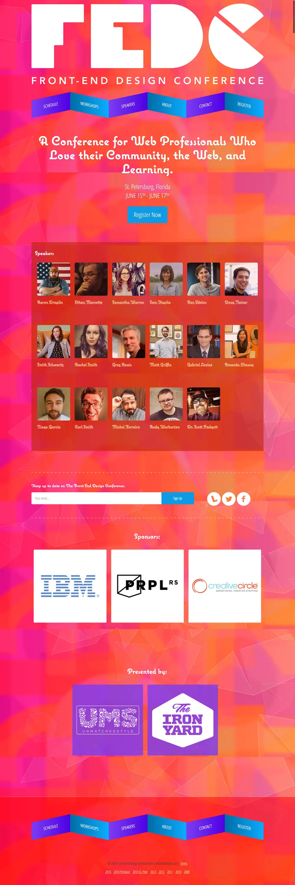 Front-End Design Conference // St. Petersburg, Florida // June 15-17, 2016 overview image