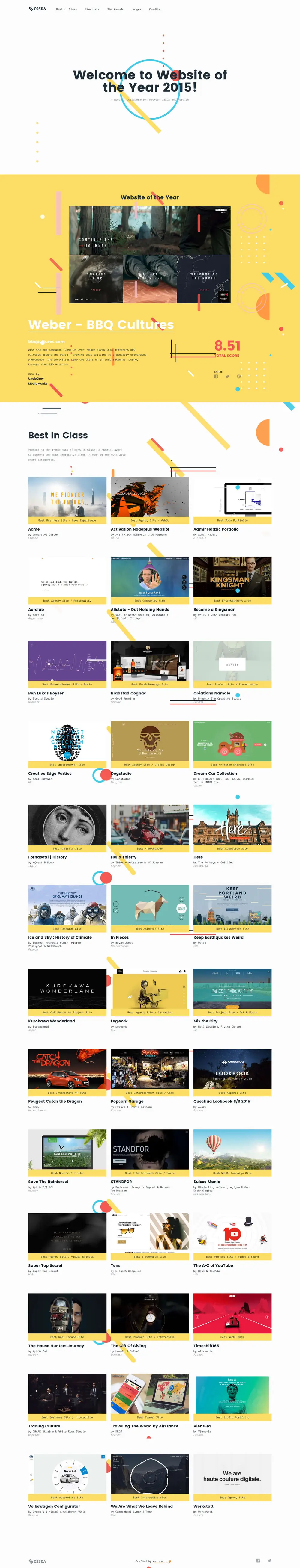 Website of the Year 2015 – CSS Design Awards overview image