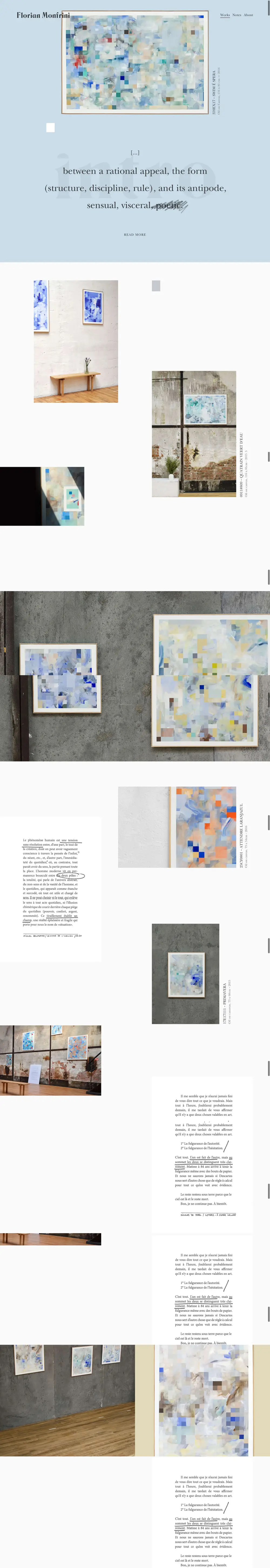 Florian Monfrini french painter artist overview image